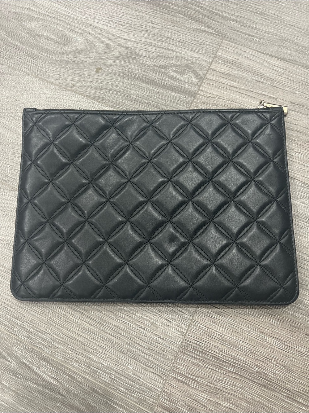 kate spade Black Quilted Leather Toiletry Pouch with Gold Logo - Picture 2 of 3